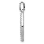 14k White Gold 1/4 carat Lab Grown Diamond VS/SI+ G+ Complete Fashion Geometric Pendant - Image 2