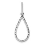 14k White Gold 1/2 carat Lab Grown Diamond VS/SI+ G+ Complete Teardrop Dangle Pendant - Image 3