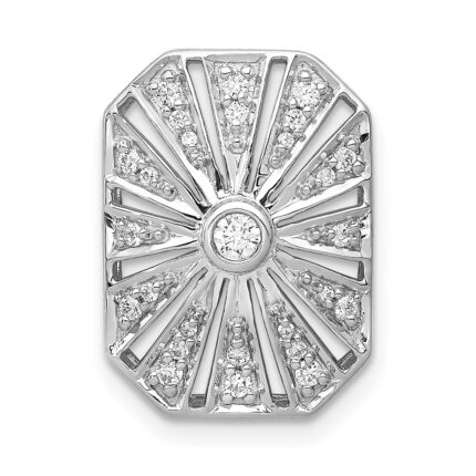 14k White Gold 1/5 carat Diamond Vintage Chain Slide
