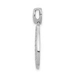 14k White Gold 1/2 carat Pave Diamond Fancy Teardrop Pendant - Image 2