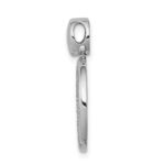 14k White Gold 1/2 carat Diamond Pave Fancy Circle Pendant - Image 2