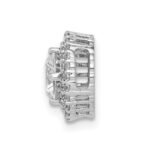 10k White Gold 5.2mm Center 1/5ct. Diamond Semi-mount Chain Slide - Image 2