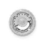 10k White Gold 5.2mm Center 1/5ct. Diamond Semi-mount Chain Slide - Image 3