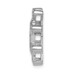 14k White Gold 1/4 carat Diamond Ship Wheel Pendant - Image 2