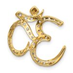 14k 3/8 carat Diamond Om Symbol Chain Slide - Image 4