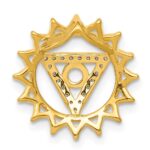 14k 1/10 carat Diamond Vishuddha/Throat Chakra Chain Slide - Image 3