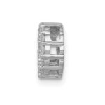 14k White Gold 1/4 carat Diamond Circle Chain Slide - Image 2