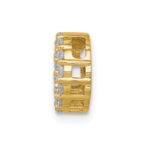 14k Polished 1/4 carat Diamond Circle Chain Slide - Image 2