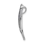 14k White Gold 1/5 carat White and Blue Diamond Infinity Chain Slide - Image 2