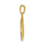 10k 1/6ct. Diamond Double Triangle Pendant - Image 2