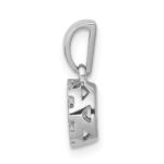 14k White Gold 1/3 carat Diamond Round Halo Pendant - Image 2