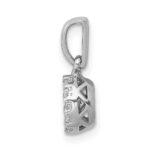 14k White Gold 1/4 carat Diamond Round Cluster Pendant - Image 2