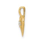 14k .02 carat AA Diamond Heart Pendant - Image 2