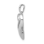 14k White Gold 1/15 carat Diamond Heart Pendant - Image 2