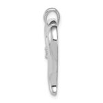 14k White Gold 1/10 carat AA Diamond Heart Pendant - Image 2