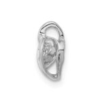 14k White Gold 1/4 carat Lab Grown Diamond VS/SI+ G+ Complete Vibrant Heart Pendant - Image 2