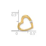 14k AA Diamond Heart Chain Slide - Image 4