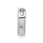 10k White Gold .01ct. Diamond Heart Chain Slide - Image 2