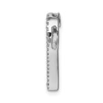14k White Gold 1/6 carat Diamond Heart Chain Slide - Image 2