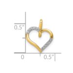 10K Diamond Heart Pendant - Image 4