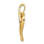 14k 1/20 carat Diamond Heart and Infinity Pendant Fits up to 2mm Regular/4mm Fancy or Reversible Omega - Image 2
