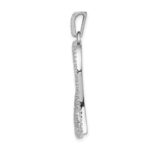 14k White Gold 1/2 carat Diamond Heart Pendant - Image 2