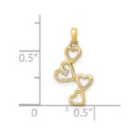 10K Diamond Heart Pendant - Image 2