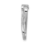 10K White Gold Diamond Freeform Heart Infinity Chain Slide - Image 2