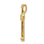 14k 3/8 carat AA Diamond Latin Cross Chain Slide - Image 2