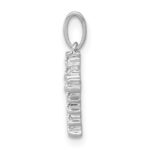 10K White Gold Diamond Latin Cross Pendant - Image 2