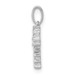 14k White Gold 1/10 carat Diamond Latin Cross Pendant - Image 2