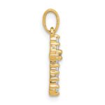 14k Polished 1/10 carat Diamond Cross Pendant - Image 2