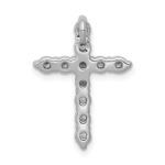 14k White Gold 1/2 carat Diamond Cross Chain Slide - Image 3