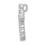 14k White Gold 3/4 carat Diamond Cross Chain Slide - Image 2