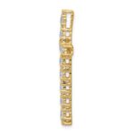 10k 1 carat Lab Grown Diamond VS/SI+ G+ Complete Cross Chain Slide Pendant - Image 2
