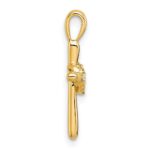 14k Diamond Cross with Heart Pendant - Image 2