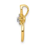 14k 1/20 carat Diamond Cross Slide Pendant - Image 2