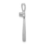 14k White Gold 1/10 carat Diamond Cross Chain Slide - Image 2