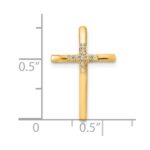14k .03 carat Diamond Cross Chain Slide - Image 2