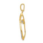 10K 1/10ct. Diamond Cross Pendant - Image 2