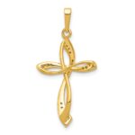 14k 1/10 carat Diamond Cross Pendant - Image 3
