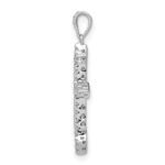 10K White Gold 1/4ct. Diamond Cross Pendant - Image 2