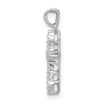 14k White Gold 1/15 carat Diamond Cross Pendant - Image 2