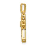 10K 1/10ct. Diamond Fancy Cross Pendant - Image 2