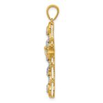 14k 1/2 carat Diamond Cross Pendant - Image 2