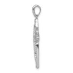 14k White Gold 1/4 carat Diamond Fancy Cross Pendant - Image 2