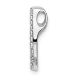 14k White Gold 1/4 carat Diamond Horseshoe Chain Slide - Image 2
