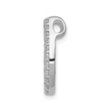 14k White Gold 1/3 carat Diamond Horseshoe Chain Slide - Image 2