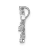 14k White Gold 1/6 carat Diamond Snowflake Chain Slide - Image 2