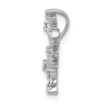 14k White Gold Diamond Snowflake Chain Slide - Image 2